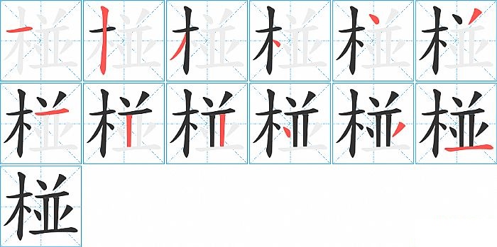 椪的笔顺分步演示图