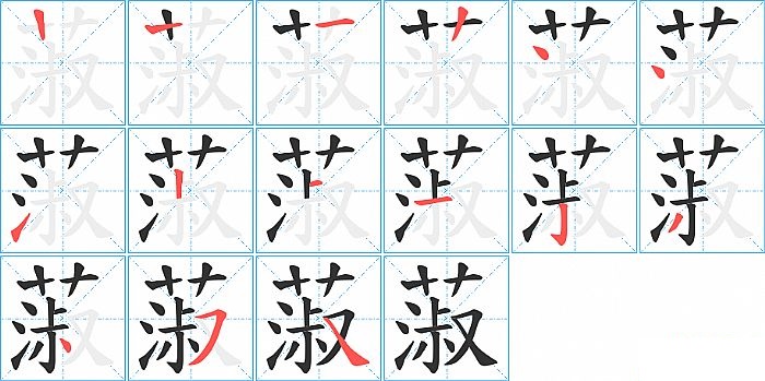 蔋的笔顺分步演示图