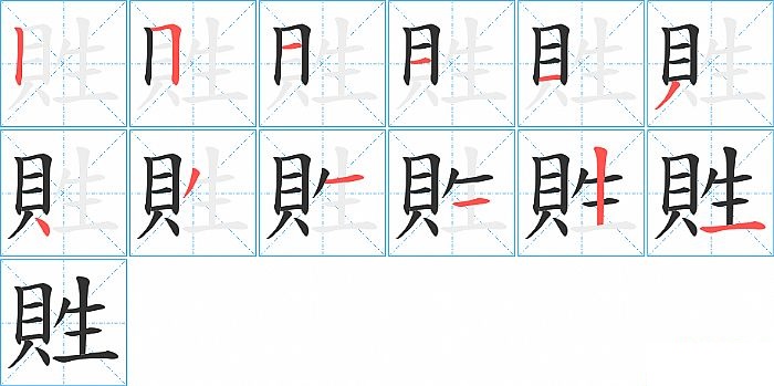 貹的笔顺分步演示图